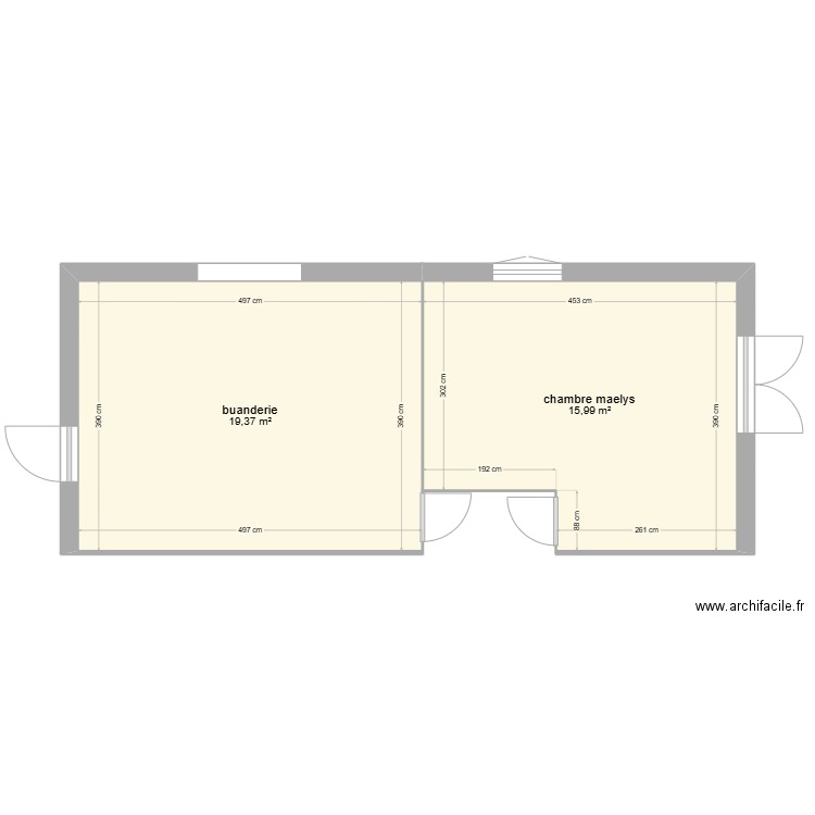 agrandissement maison. Plan de 0 pièce et 0 m2
