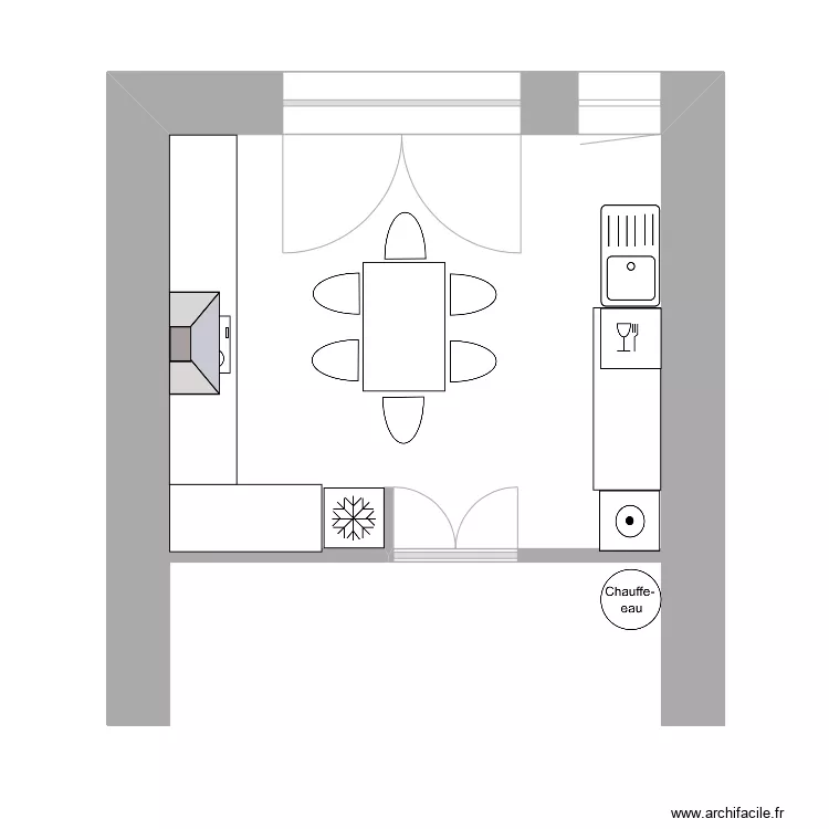 Laupies Proposition am&eacute;nagement Cuisine. Plan de 
