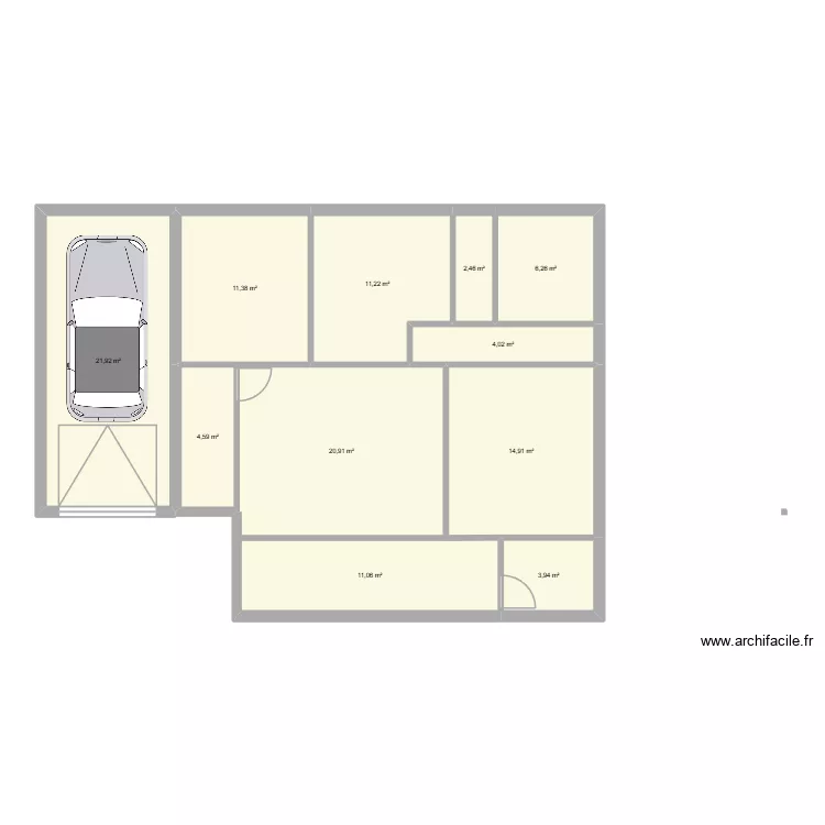 EVAL TECHNO. Plan de 11  et 113 m²