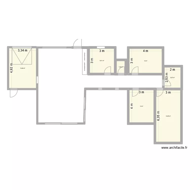 maison bourrouil 2. Plan de 7 Pièces et 75 m² maison bourrouil 2. Plan de 7 Pièces et 75 m²