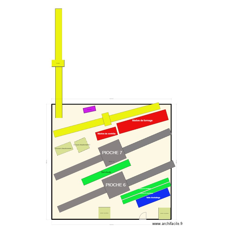 POS PIOCHE 6/7. Plan de 1 pièce et 187 m2