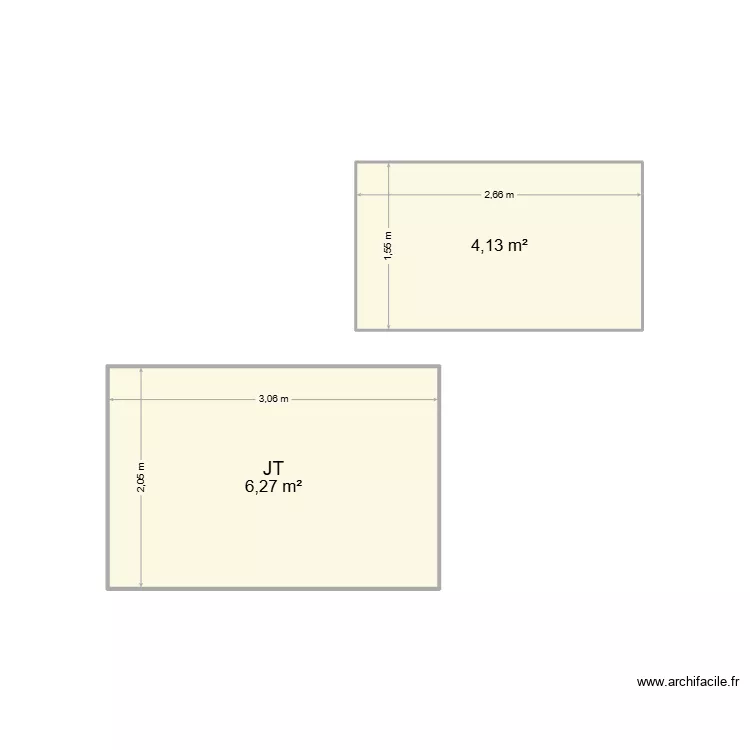 4&egrave;me. Plan de 2  et 10 m²