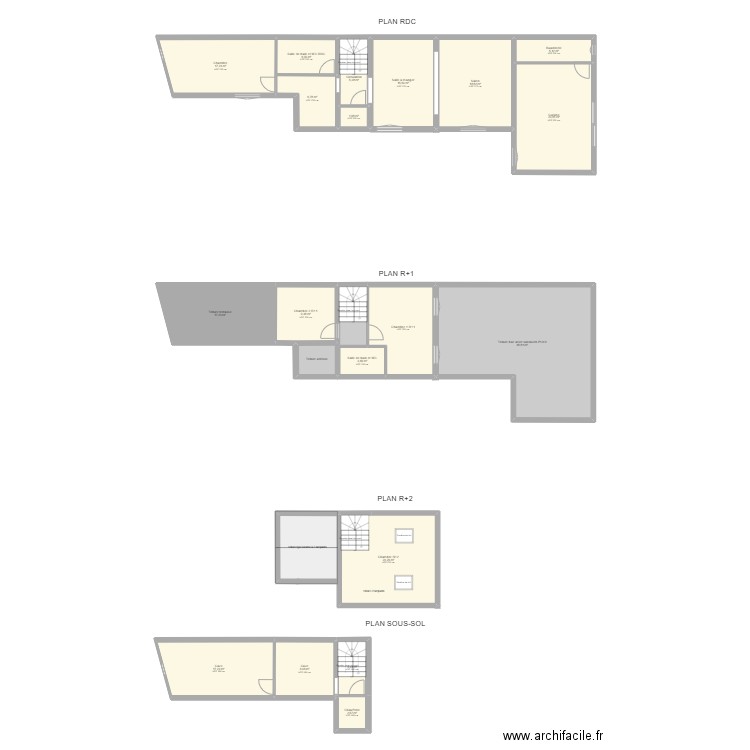 plan-RDC. Plan de 20 pièces et 260 m2