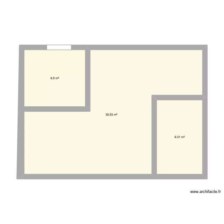 maison. Plan de 3 Pièces et 57 m² maison. Plan de 3 Pièces et 57 m²