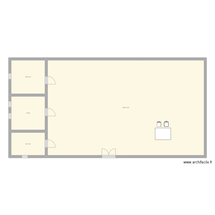 maison . Plan de 4 pièces et 188 m2