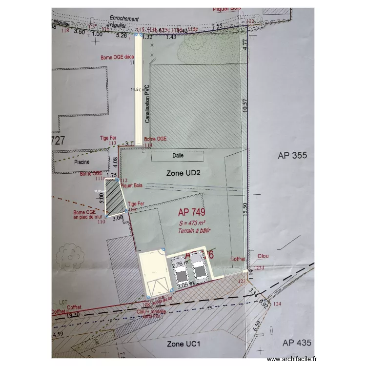 Amn&eacute;gement exterieur_v0.4. Plan de 3  et 46 m²