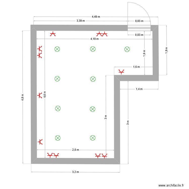 SALLE DE MUSIQUE ARBOUCALOT. Plan de 0 pièce et 0 m2