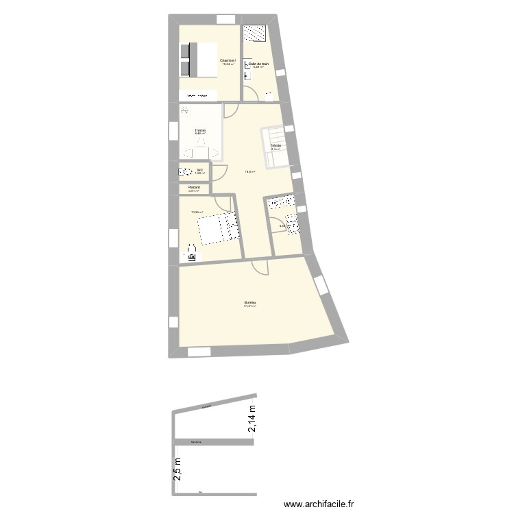Pradel Appt RP urbanis. Plan de 0 pièce et 0 m2