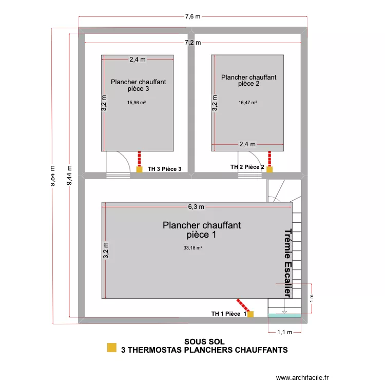 SOUS SOL DRAVEIL 26 09 25 - PLANCHERS CHAUFFANTS. Plan de 