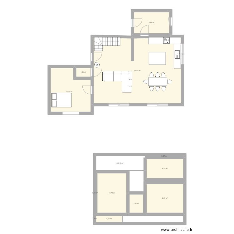 plan1. Plan de 13 pièces et 112 m2