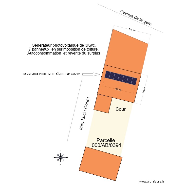 Plan de Masse Hollande. Plan de 2 pièces et 189 m2