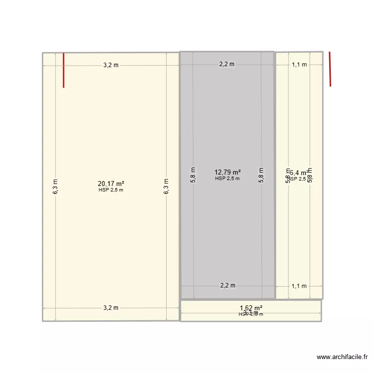 Garage. Plan de 4  et 41 m²