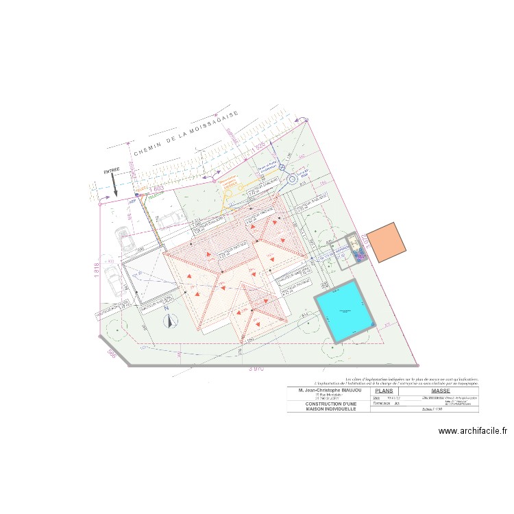 Extension. Plan de 3 pièces et 47 m2