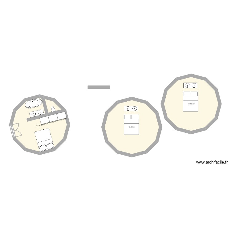 yourte. Plan de 0 pièce et 0 m2