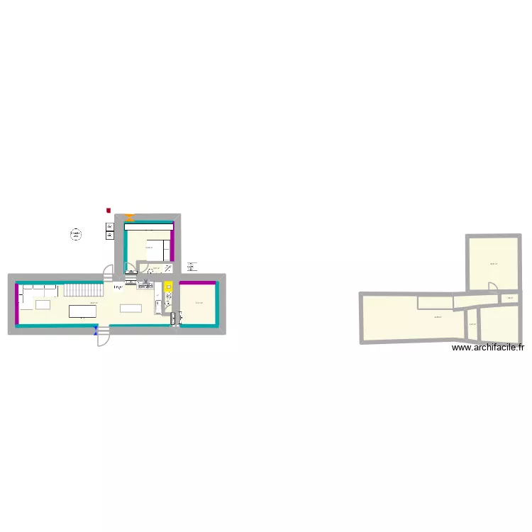 maison isolation. Plan de 9  et 154 m²