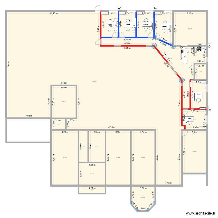 lavilledieu jev. Plan de 21 pièces et 795 m2