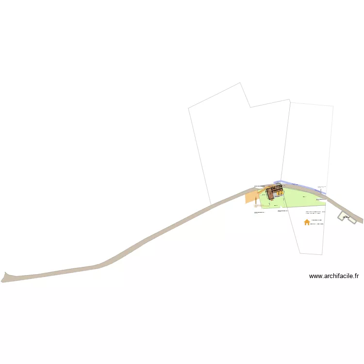 DT : PLAN DE MASSE EXISTANT. Plan de 1 pièce et 99 m²