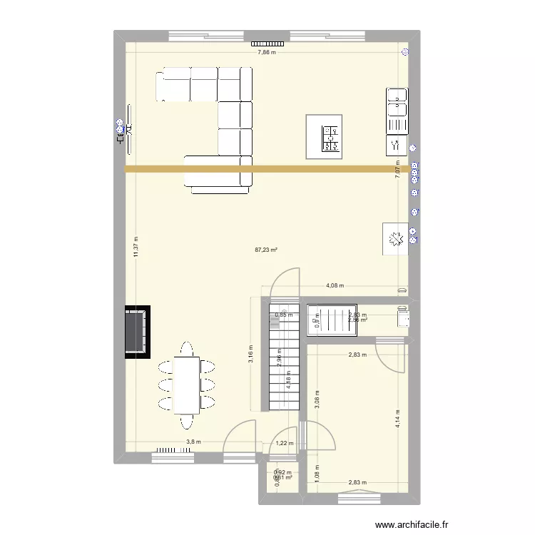 RDC MAISON. Plan de 3 et 91 m² RDC MAISON. Plan de 3 et 91 m²