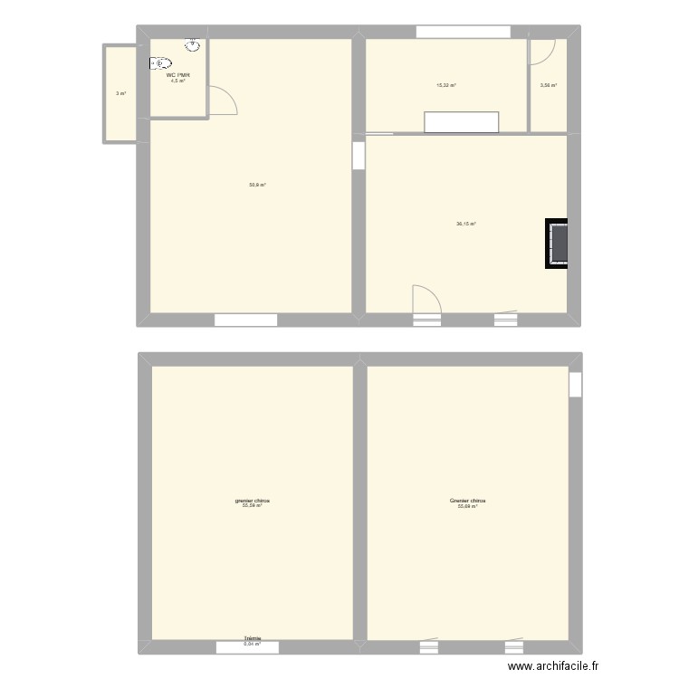 Chez Momo 5. Plan de 9 pièces et 225 m2