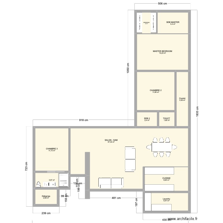 MOANA 3CH NEW MAHE. Plan de 13 pièces et 129 m2