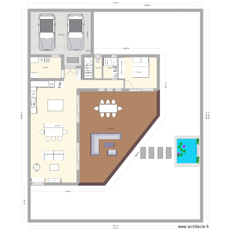 Margot House proposition 5. Plan de 7 pièces et 152 m2
