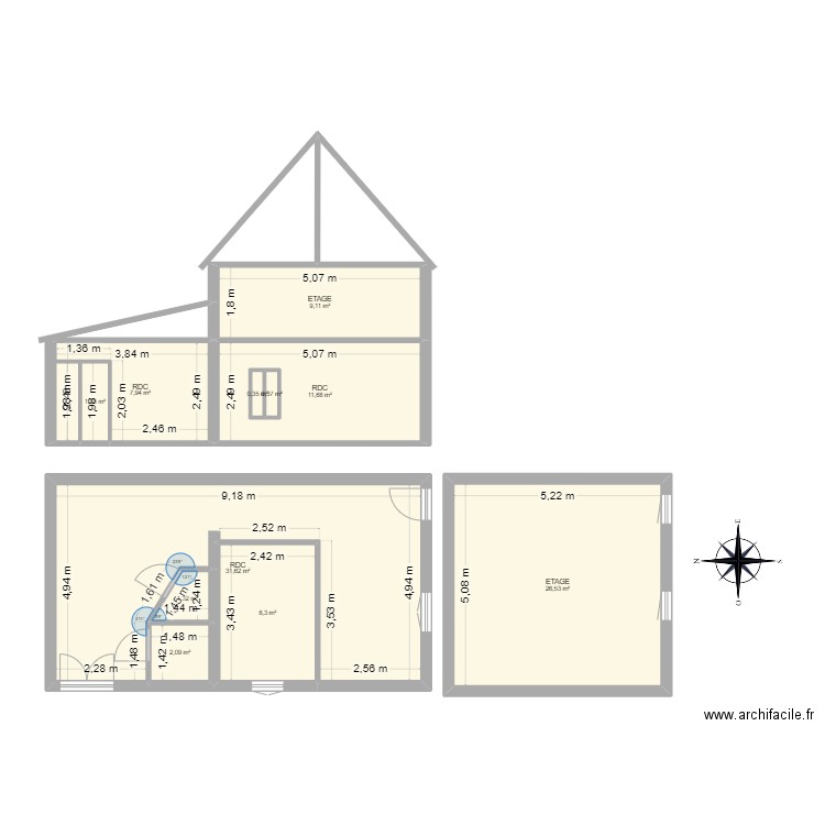 CHEPNIERS LA MERCERIE 2. Plan de 15 pièces et 145 m2