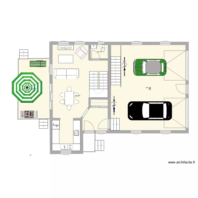FG-47A. Plan de 4  et 115 m²