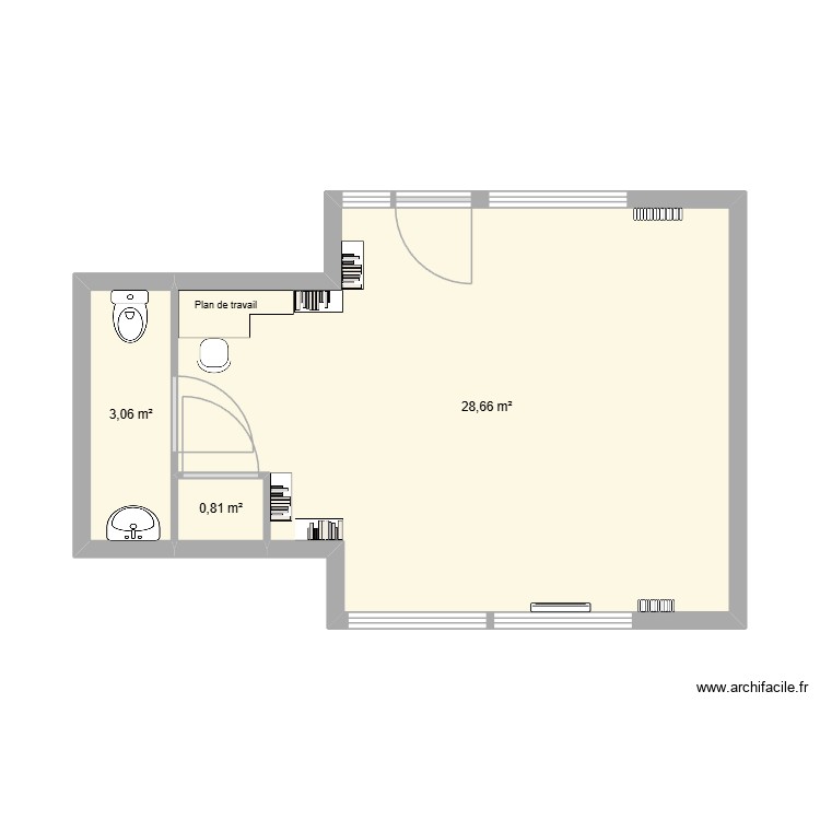 Local EdS. Plan de 0 pièce et 0 m2