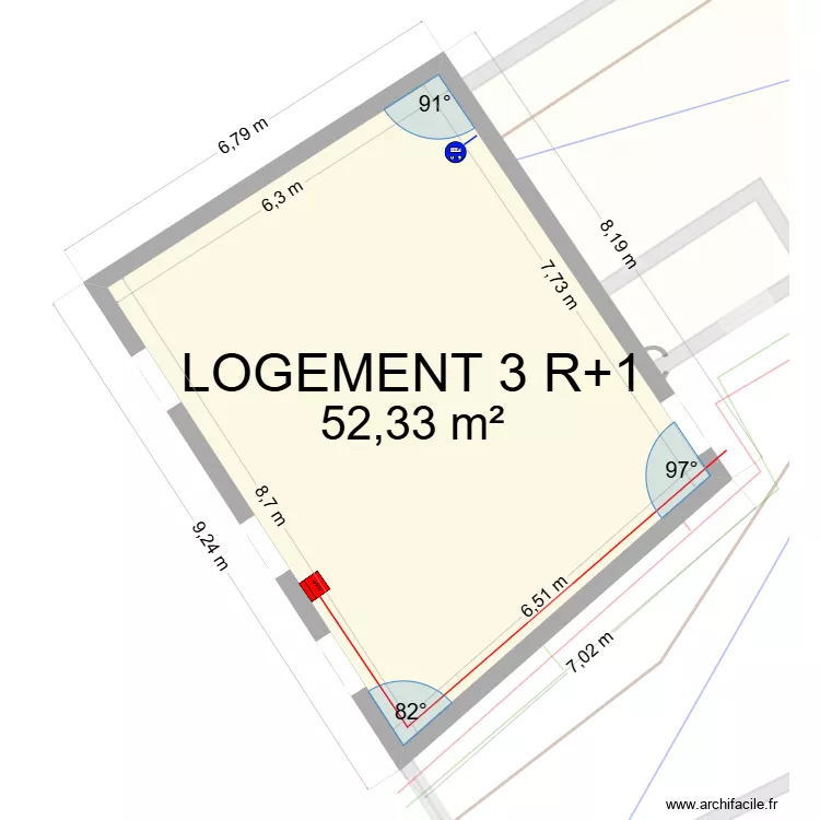 VILLERS APRES DIVISION. Plan de 5  et 215 m²