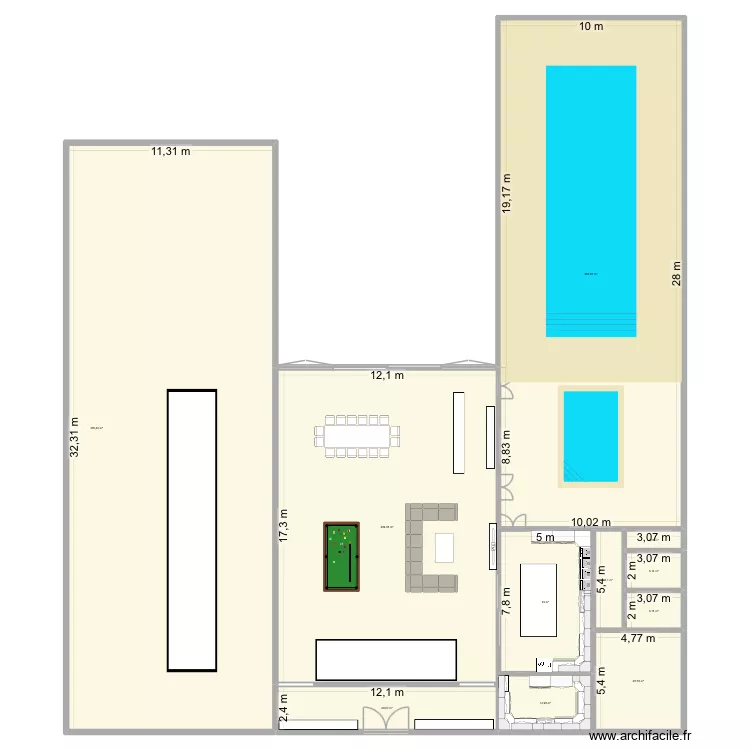 Villa luxe 10M. Plan de 11 et 987 m² Villa luxe 10M. Plan de 11 et 987 m²
