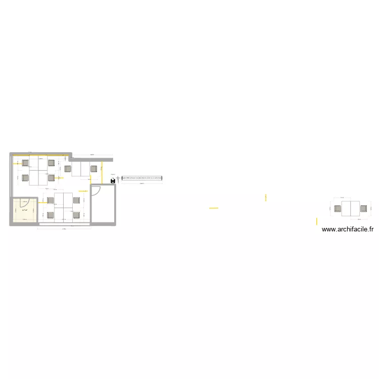Plan 3. Plan de 1 Pièce et 5 m² Plan 3. Plan de 1 Pièce et 5 m²