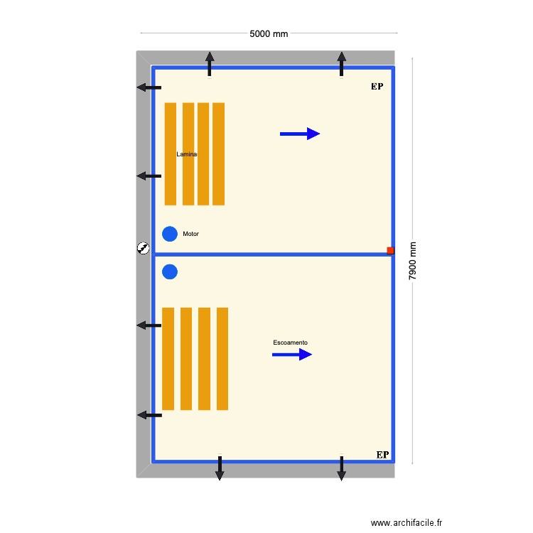 Nuno Malho. Plan de 2 pièces et 35 m2