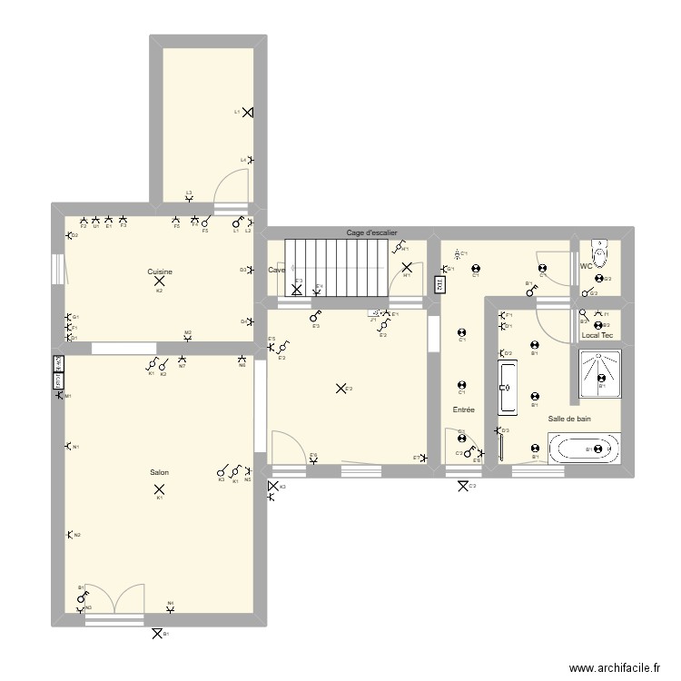 christophe dedape rez. Plan de 15 pièces et 164 m2