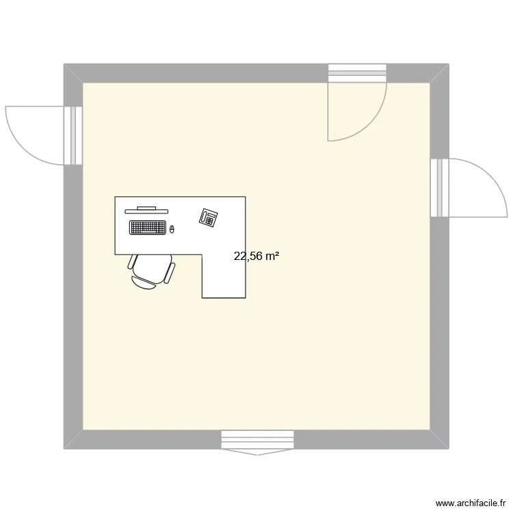 implantation. Plan de 1 Pièce et 23 m² implantation. Plan de 1 Pièce et 23 m²