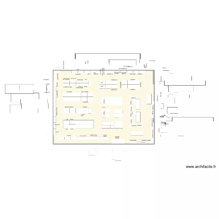 MAG 3.4. Plan de 1  et 281 m²