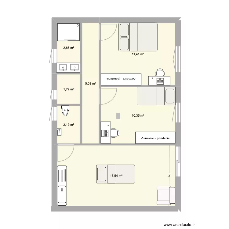 cabanon 50m2. Plan de 7 et 51 m² cabanon 50m2. Plan de 7 et 51 m²