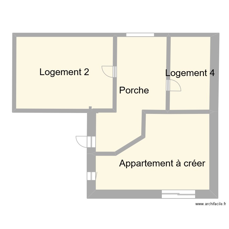 guipel 1. Plan de 4 pièces et 112 m2