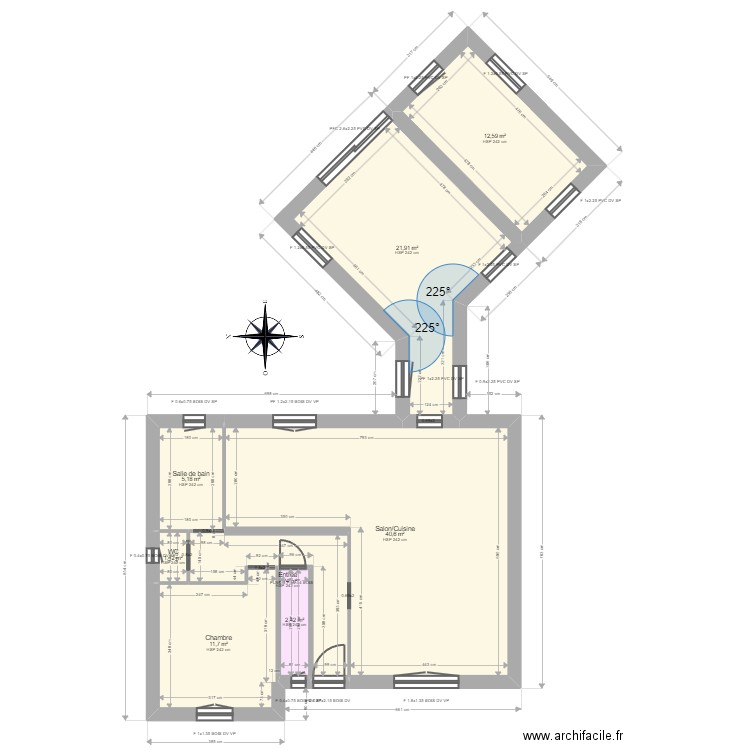 ML24006378. Plan de 8 pièces et 103 m2