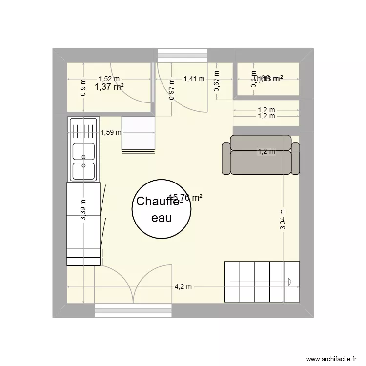 erdeven. Plan de 3 et 18 m² erdeven. Plan de 3 et 18 m²