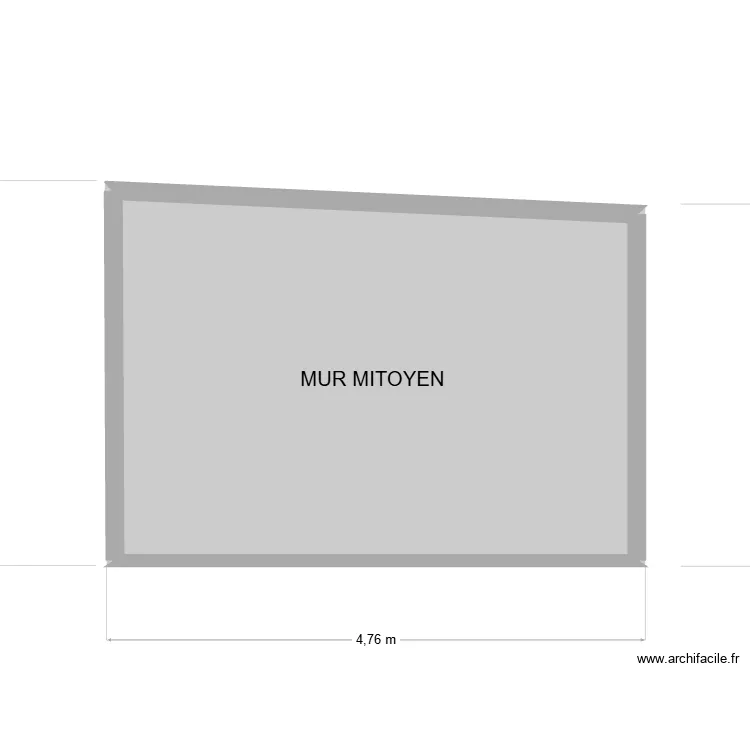 FACADE MITOYEN ANCIEN. Plan de 1 et 16 m² FACADE MITOYEN ANCIEN. Plan de 1 et 16 m²