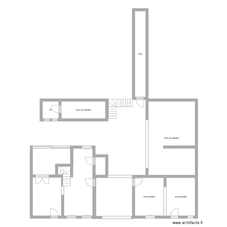 Citry. Plan de 8 pièces et 85 m2