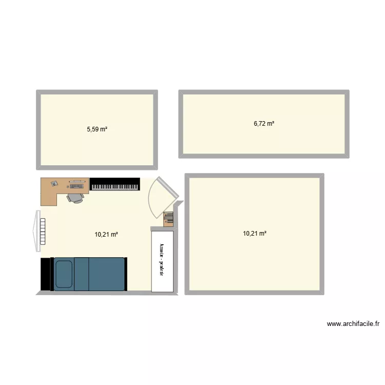 chambre margot. Plan de 4 et 33 m² chambre margot. Plan de 4 et 33 m²
