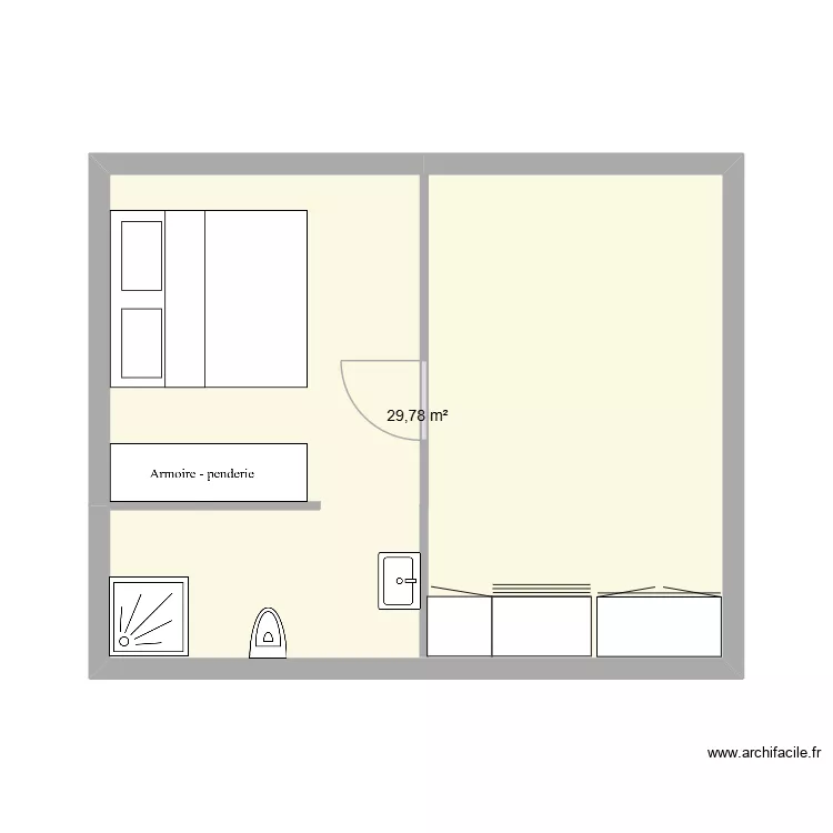 Plan maison N°2. Plan de 1 et 30 m² Plan maison N°2. Plan de 1 et 30 m²