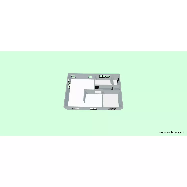 Bureau HC NV. Plan de 6  et 93 m²