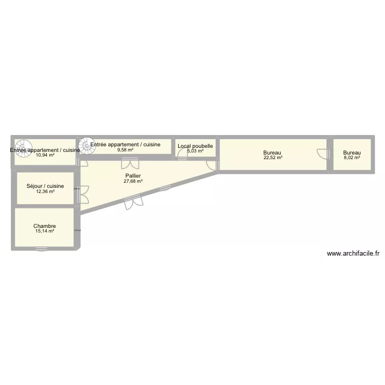 Dep1. Plan de 10 pièces et 112 m²