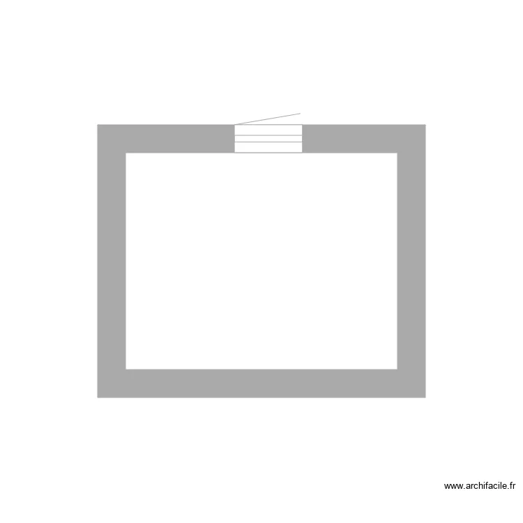 sdb-rdc. Plan de 1 Pièce et 5 m²
