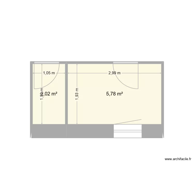 SB2. Plan de 2 et 8 m² SB2. Plan de 2 et 8 m²