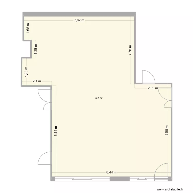 Labo EA. Plan de 1 Pièce et 92 m²