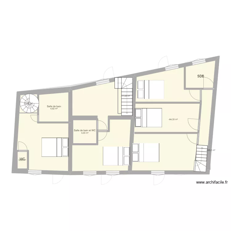 villecheneve ETAGE. Plan de 