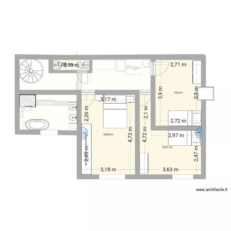 Agrandissement. Plan de 